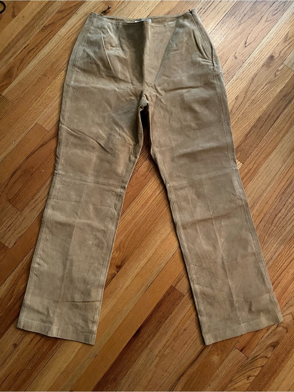 Vintage 90s Y2K Bagatelle tan leather straight leg pants size 12